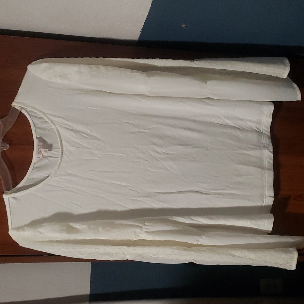 Nannette Laporte Blouse  White ( L) Good Condition